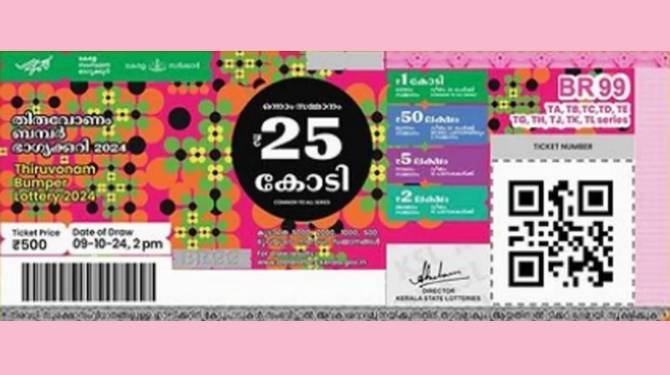  തിരുവോണം ബമ്പറിന് വൻ ഡിമാന്റ്; ഒന്നാം സമ്മാനം 25 കോടി രൂപ